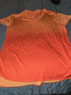 bcg Orange Gradient V-Neck Performance Tee